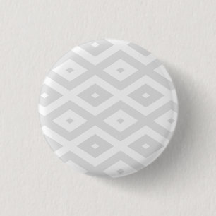 Light grey and white diamond pattern 3 cm round badge