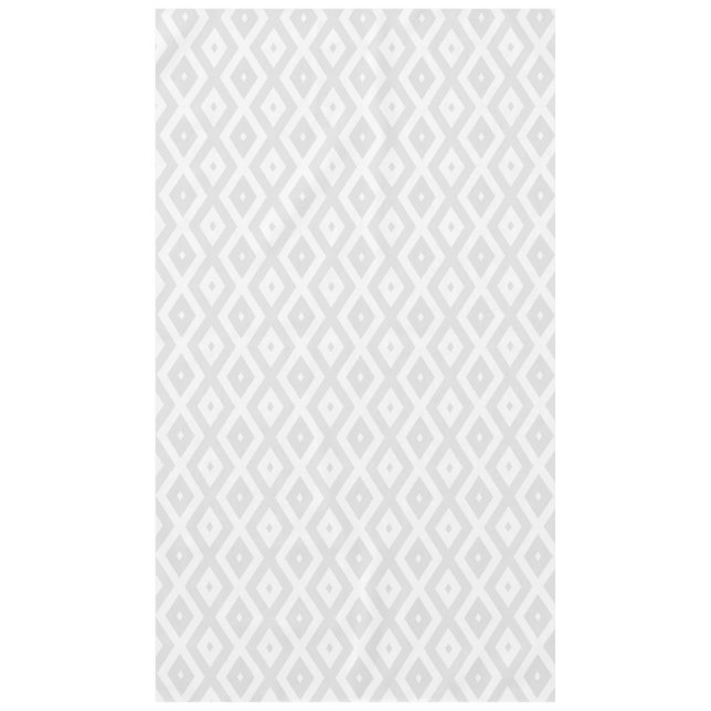 Light grey and white diamond pattern tablecloth (Front)
