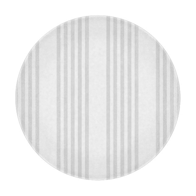 Light grey and white five stripes pattern cutting board (Front)