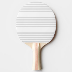 Light grey and white five stripes pattern ping pong paddle