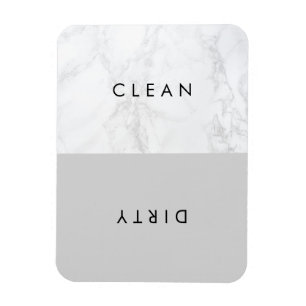 Light Grey and White Marble Modern Typography Magnet