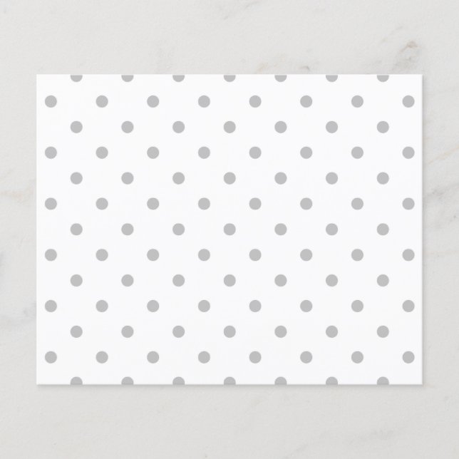 Light Grey and White Polka Dot Pattern. (Front)