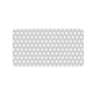 Light Grey and White Polka Dot Pattern. Label