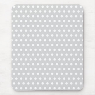 Light Grey and White Polka Dot Pattern. Mouse Mat