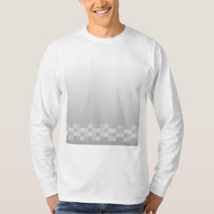Light Grey and White Squares Pattern. T-Shirt