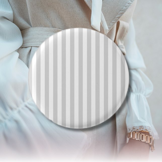 Light Grey and White Stripes 3 Cm Round Badge (Creator Uploaded)