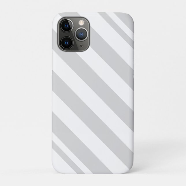 Light Grey and White Stripes Case-Mate iPhone Case (Back)