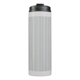 Light Grey And White Stripes Chic Thermal Tumbler