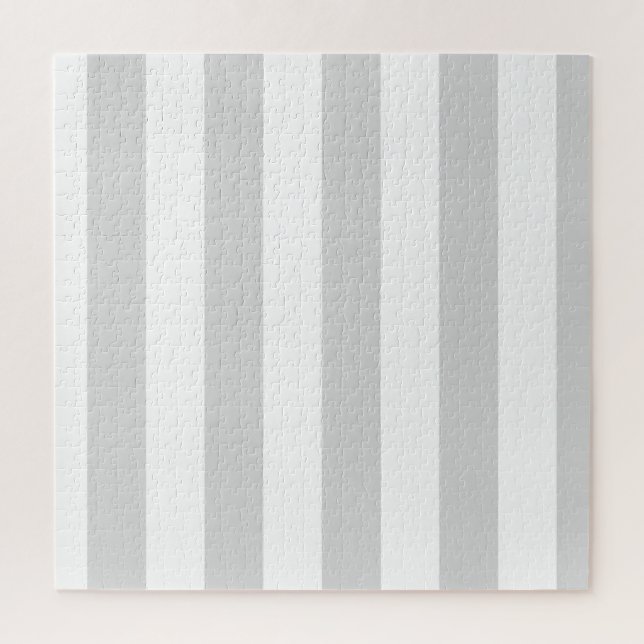 Light Grey and White Stripes Jigsaw Puzzle (Vertical)