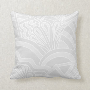 Light Grey Art Deco Style Design. Cushion