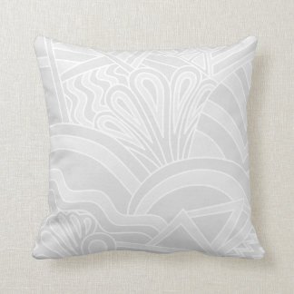 Light Grey Art Deco Style Design. Cushion