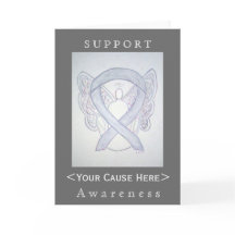 Light Grey Awareness Ribbon Angel Customised Card