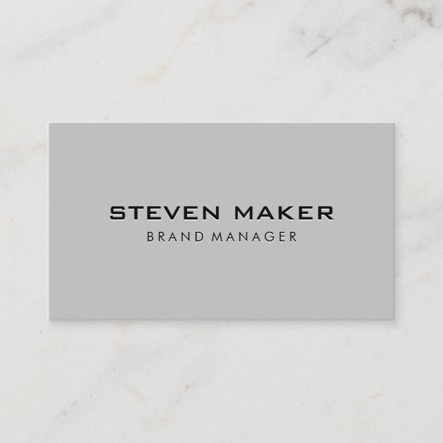 Light Grey Background Business Card (Front)