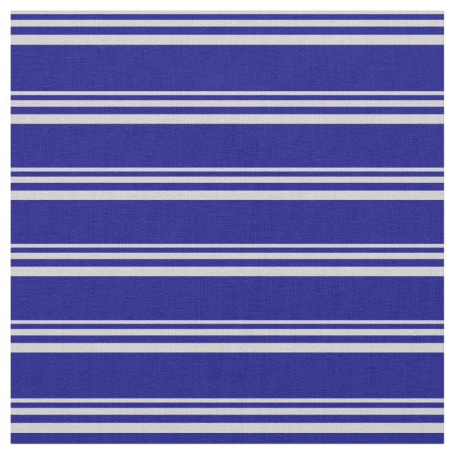 Light Grey & Blue Striped/Lined Pattern Fabric (Close Up)