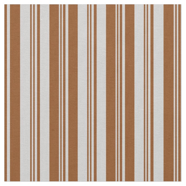 Light Grey & Brown Lines Fabric (Close Up)