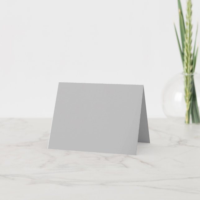 Light Grey #C1C1C1 Folded Thank You Card (Front)
