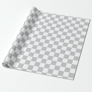 Light Grey Chequerboard Pattern Wrapping Paper
