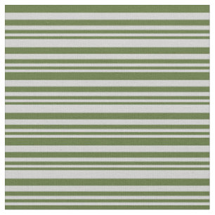Light Grey & Dark Olive Green Coloured Pattern Fabric