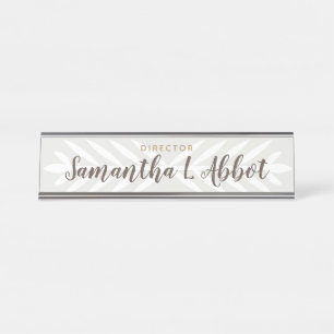 Light Grey Decco - Custom Desk Name Plate