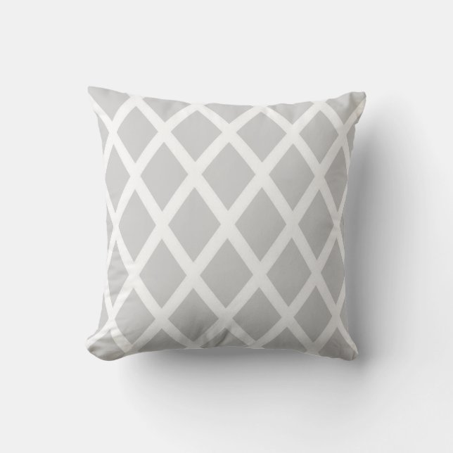 Light Grey Diamond Pillow (Front)
