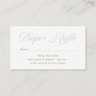 Light Grey Diamonds Diaper Raffle Card