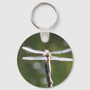 Light grey dragonfly key ring