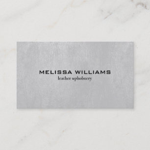 Light-grey faux leather texture business card