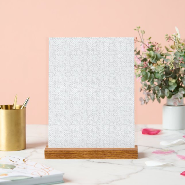 Light Grey Geometric Floral |Modern Summer Pattern Acrylic Sign (Wedding)
