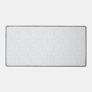 Light Grey Geometric Floral  Modern Summer Pattern Desk Mat