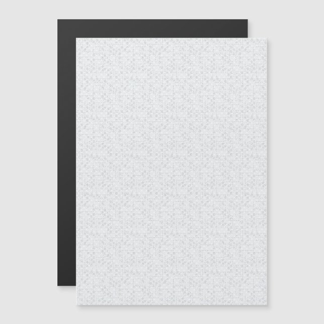 Light Grey Geometric Floral |Modern Summer Pattern Magnetic Invitation (Front/Back)
