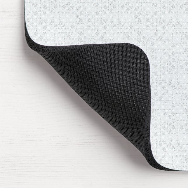 Light Grey Geometric Floral |Modern Summer Pattern Mouse Mat (Corner)