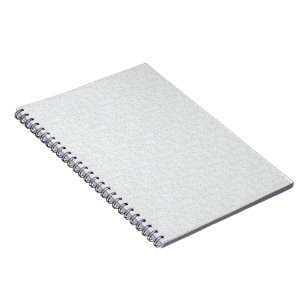 Light Grey Geometric Floral Modern Summer Pattern Notebook