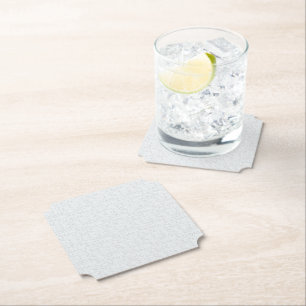 Light Grey Geometric Floral Modern Summer Pattern Paper Coaster
