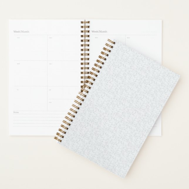 Light Grey Geometric Floral |Modern Summer Pattern Planner (Display)