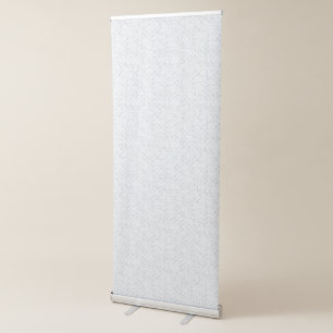 Light Grey Geometric Floral Modern Summer Pattern Retractable Banner