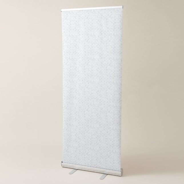 Light Grey Geometric Floral |Modern Summer Pattern Retractable Banner (3/4)