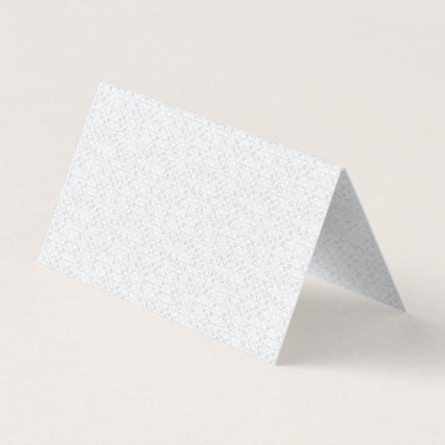 Light Grey Geometric Floral Pattern Business Card (Back)