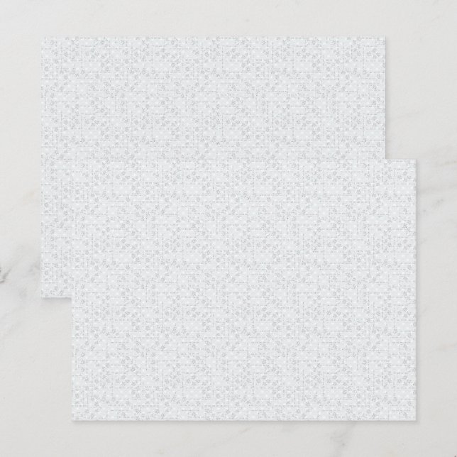 Light Grey Geometric Floral Pattern Holiday Postcard (Front/Back)