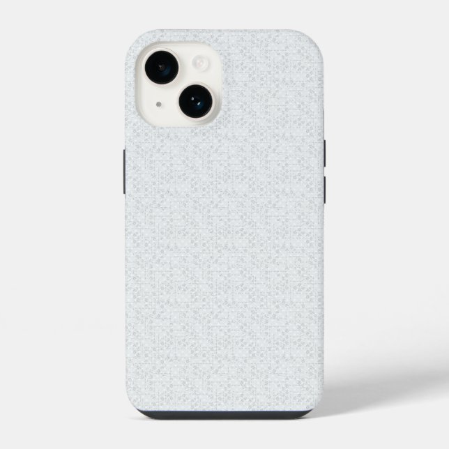 Light Grey Geometric Floral Pattern iPhone Case (Back)
