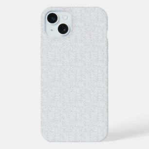 Light Grey Geometric Floral Pattern iPhone 15 Plus Case