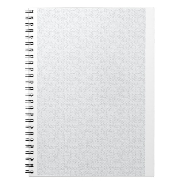 Light Grey Geometric Floral Pattern Notebook (Front)
