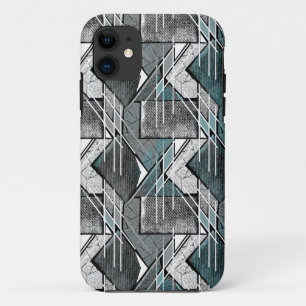 Light grey geometric print. iPhone 11 case