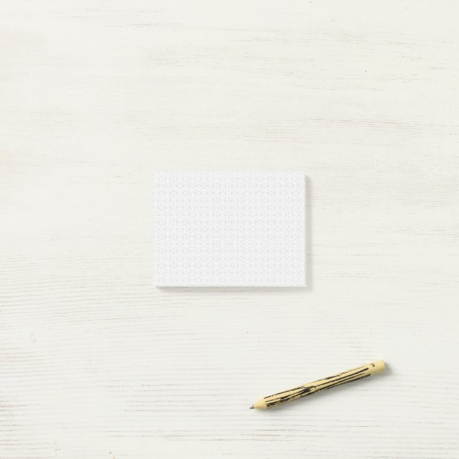 Light Grey Geometric Tile Pattern Post-it Notes (On Desk)