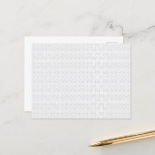 Light Grey Geometric Tile Pattern Postcard