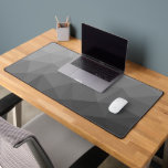 Light grey gradient geometric mesh pattern desk mat<br><div class="desc">Unique cool desk mat for his office,  room,  work,  man cave,  gaming room.. 
Elegant gradient geometric mesh pattern triangles ombre.</div>