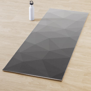 Light Grey Gradient Geometric Mesh Pattern Yoga Mat