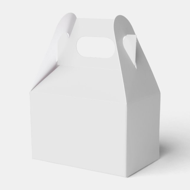 Light Grey, Green White Favour Box (Front Side)