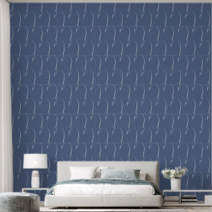 Light Grey Heart Links Line Art, Kashmir Blue Grey Wallpaper