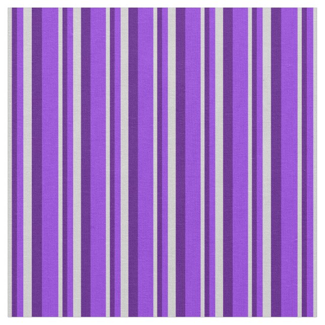 Light Grey, Indigo & Purple Coloured Lines Fabric (Close Up)