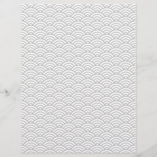 Light grey Japanese wave pattern scrapbook paper